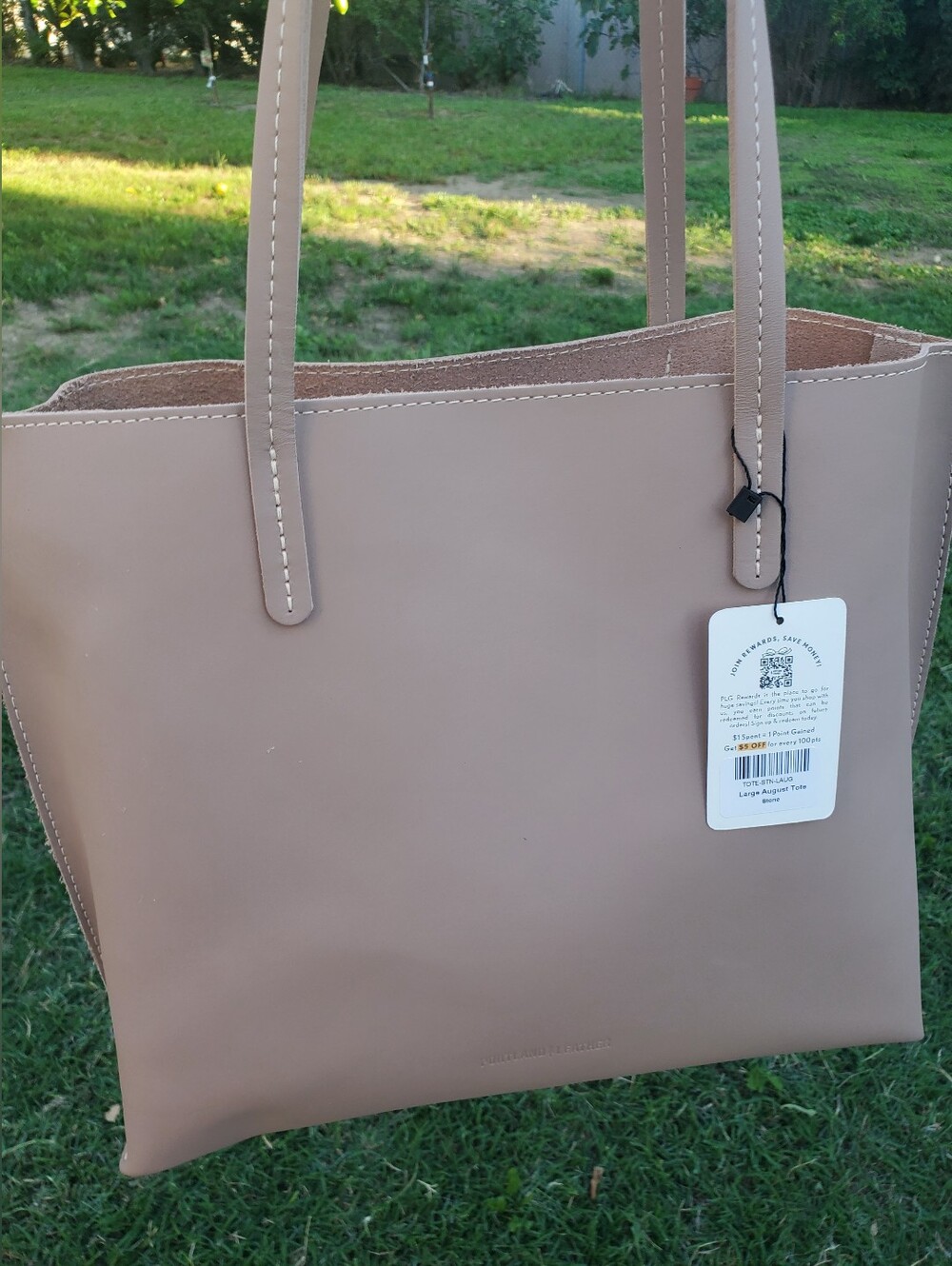 Portland Leather Stone August Tote. Large Nwt